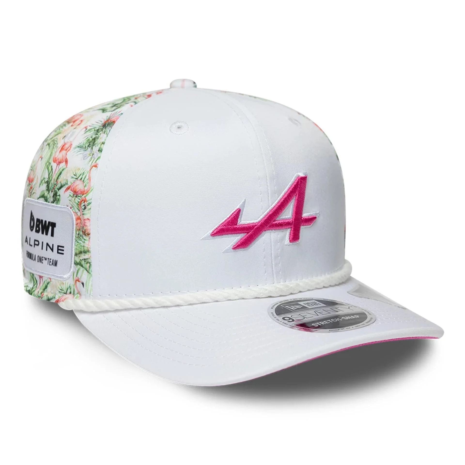 Alpine Racing Miami Race Special White 9SEVENTY Stretch Snap Adjustable Cap