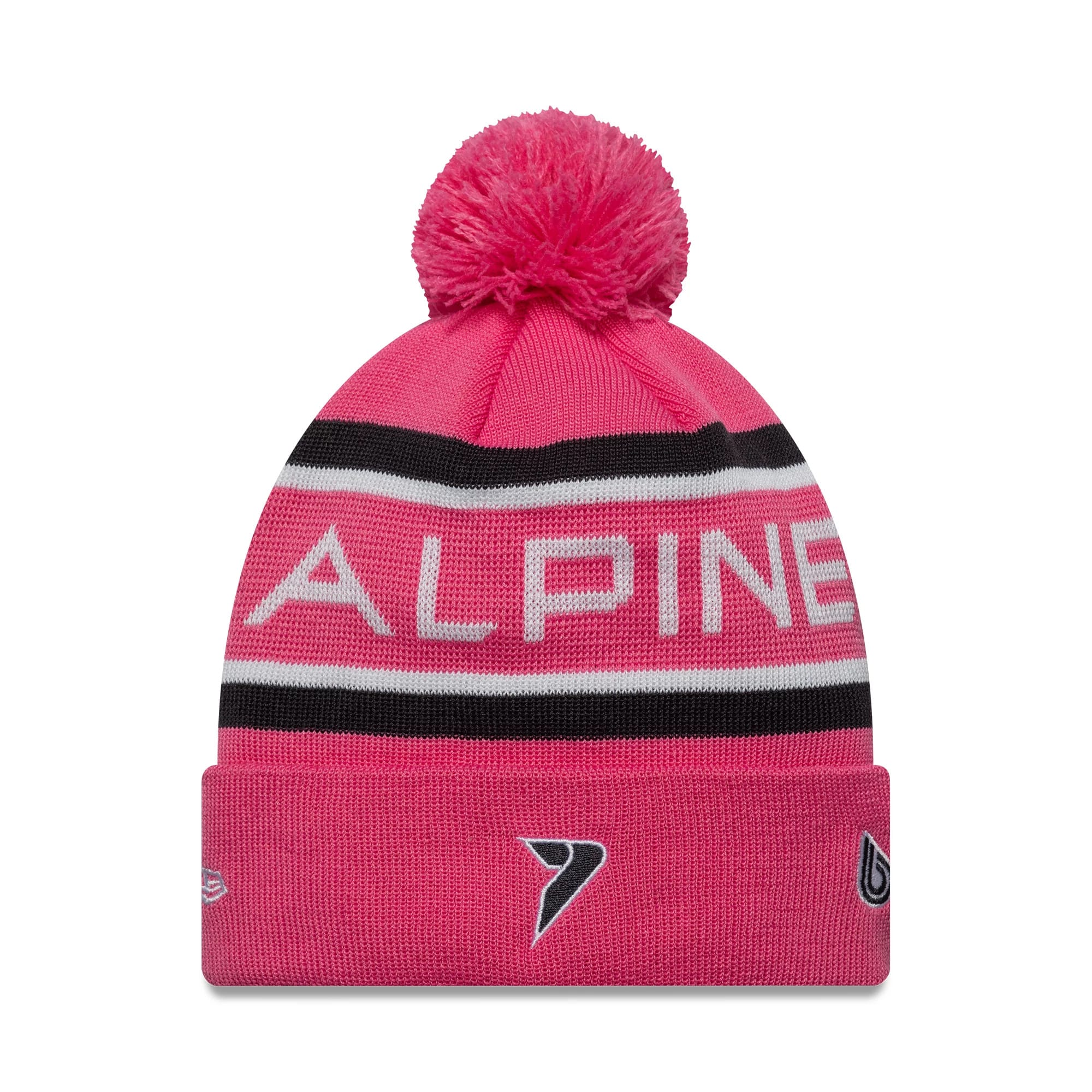 Alpine Racing Youth Replica Jack Doohan Pink Cuff Knit Beanie Hat - Image 2