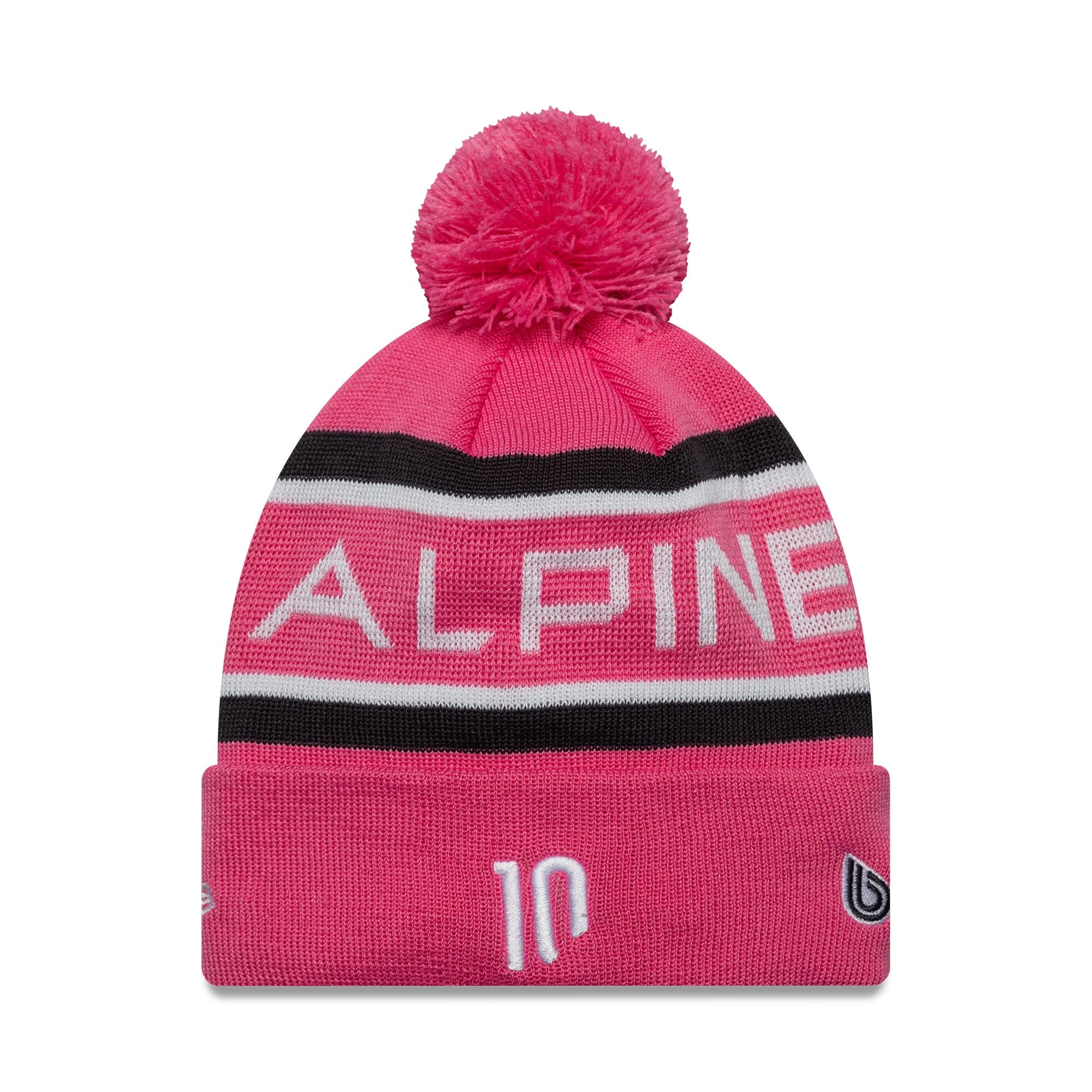 Alpine Racing Youth Replica Pierre Gasly Pink Cuff Knit Beanie Hat - Image 2