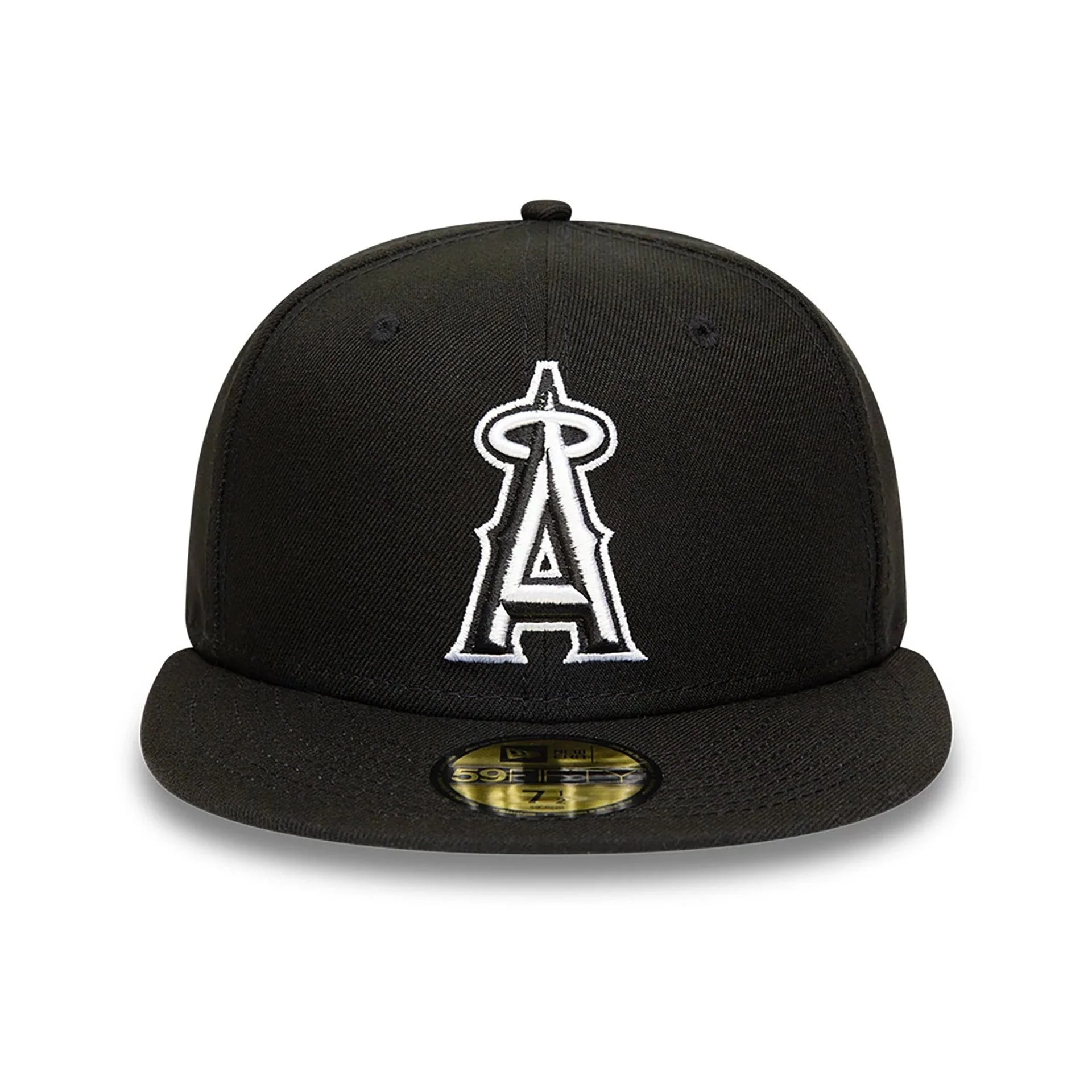 Anaheim Angels MLB Black and White 59FIFTY Fitted Cap - Image 5