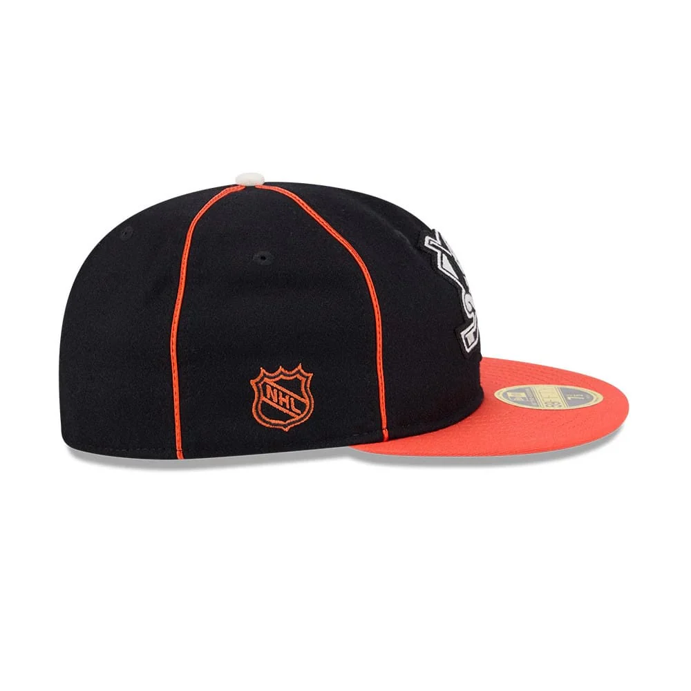 Anaheim Ducks NHL Felt Logo Black Retro Crown 59FIFTY Fitted Cap - Image 5