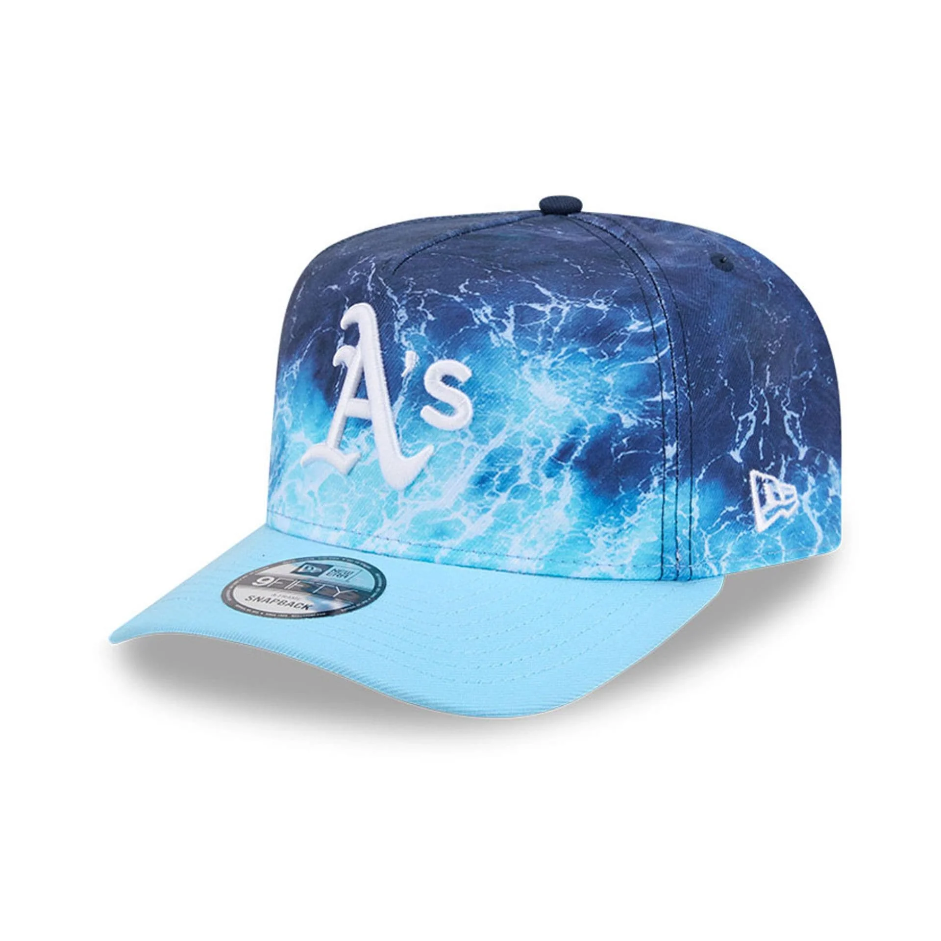 Athletics MLB Deep Water Pastel Blue 9FIFTY A-Frame Snapback Adjustable Cap