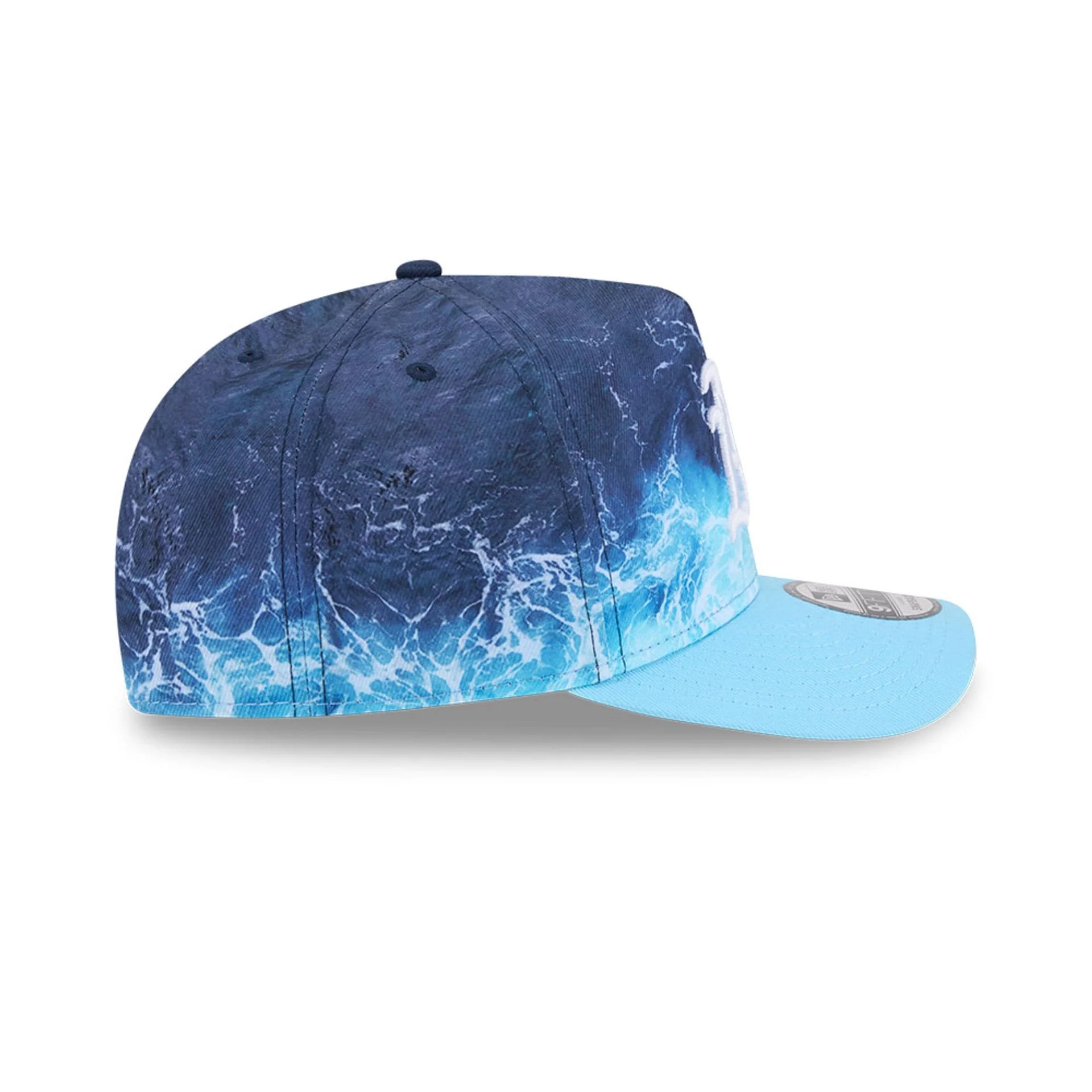 Athletics MLB Deep Water Pastel Blue 9FIFTY A-Frame Snapback Adjustable Cap - Image 6