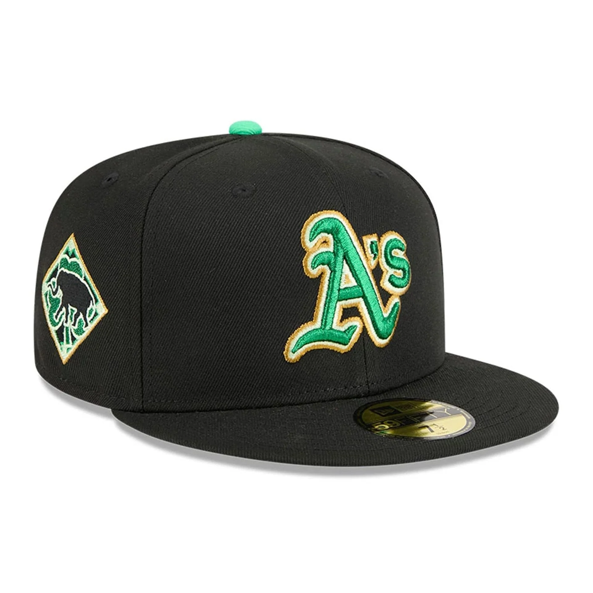 Athletics MLB Saint Patrick's Day Black 59FIFTY Fitted Cap