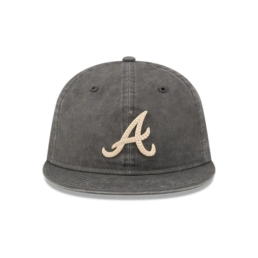 Atlanta Braves MLB 59FIFTY Day Black Retro Crown 59FIFTY Fitted Cap - Image 3