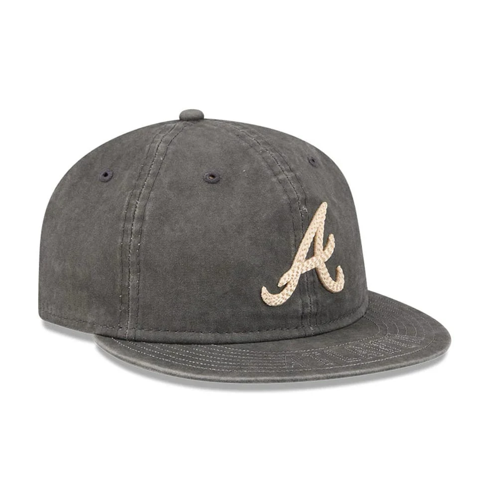 Atlanta Braves MLB 59FIFTY Day Black Retro Crown 59FIFTY Fitted Cap - Image 4