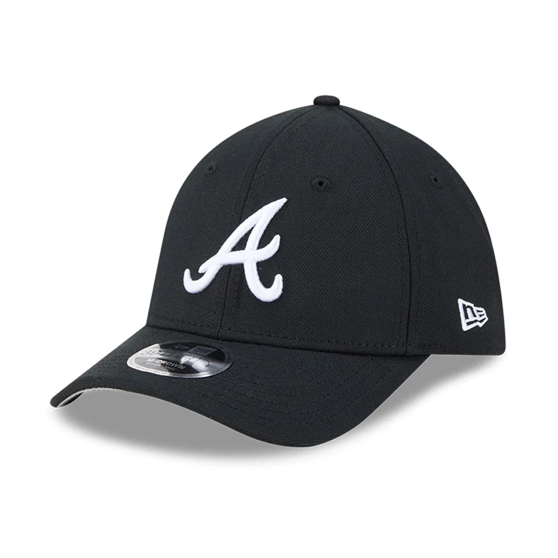 Atlanta Braves MLB Black 39THIRTY M-Crown Stretch Fit Cap