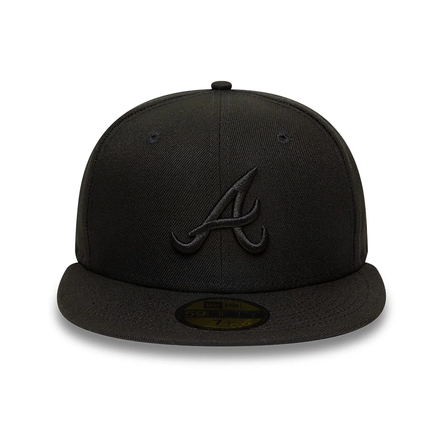 Atlanta Braves MLB Black on Black 59FIFTY Fitted Cap - Image 6
