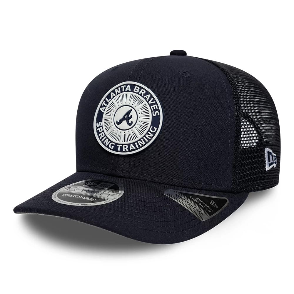 Atlanta Braves MLB Circles Navy 9SEVENTY Stretch Snap Adjustable Cap