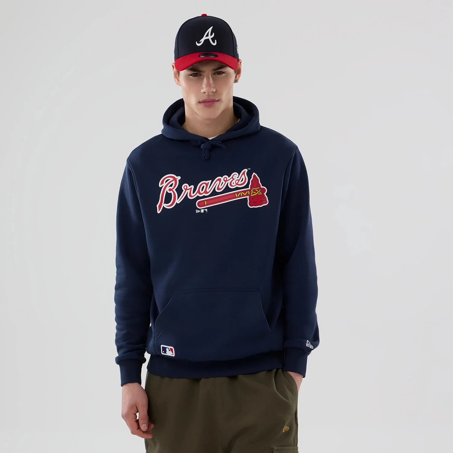 Atlanta Braves MLB Dark Blue Pullover Hoodie