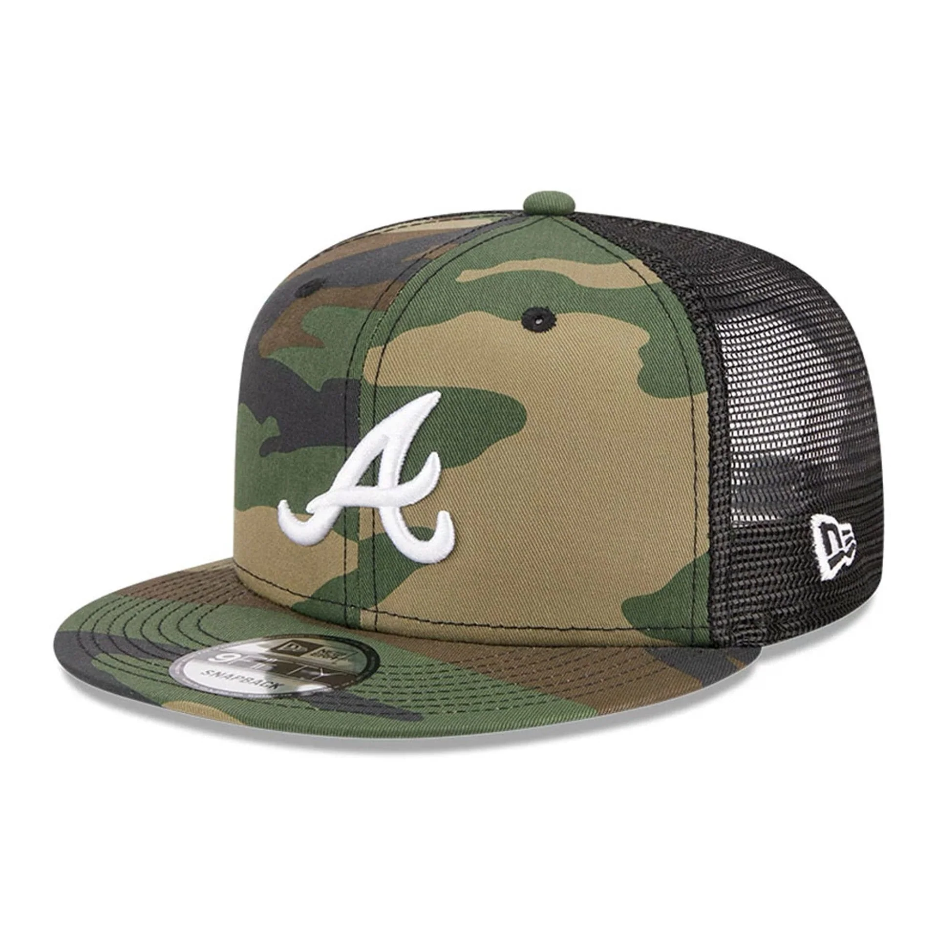 Atlanta Braves MLB Evergreen Camo 9FIFTY Trucker Adjustable Cap