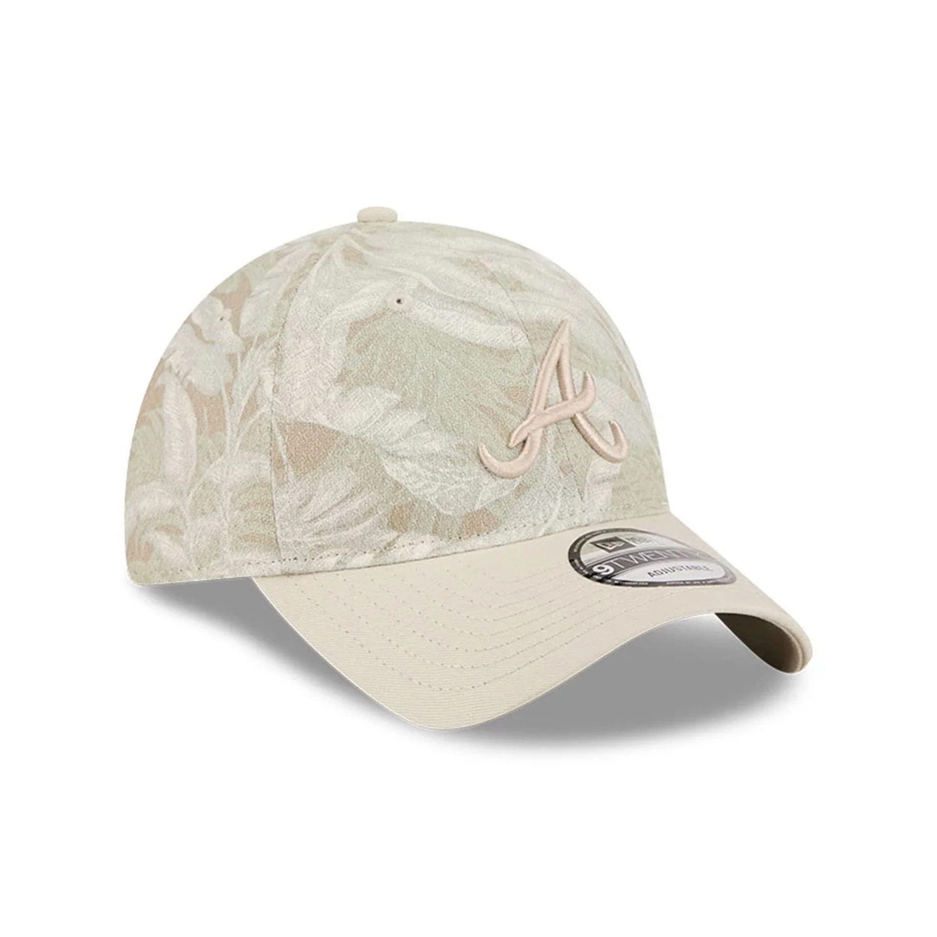 Atlanta Braves MLB Leafy Palm Light Beige 9TWENTY Adjustable Cap - Image 4