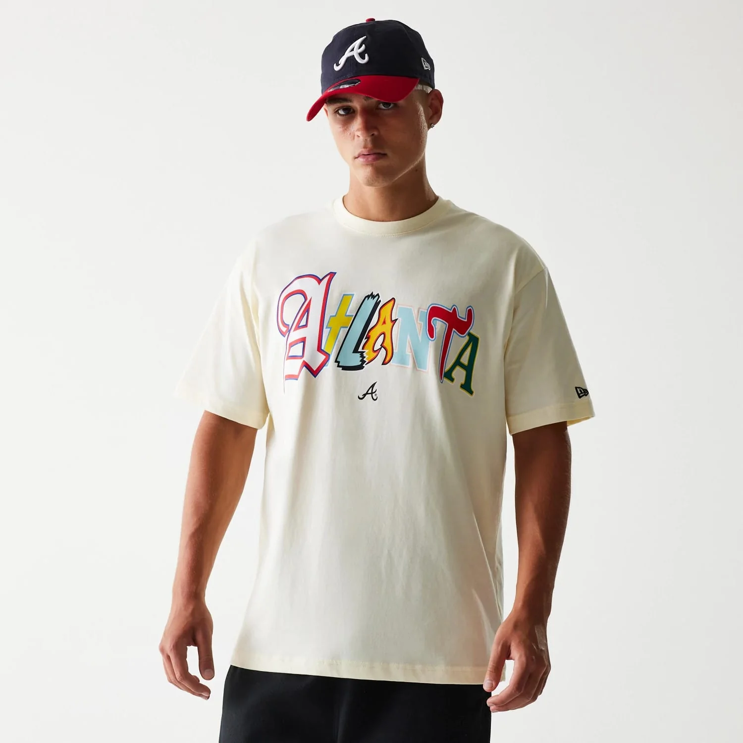 Atlanta Braves MLB Life Graphic Cream T-Shirt