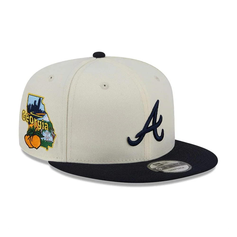 Atlanta Braves MLB Localized White 9FIFTY Snapback Adjustable Cap