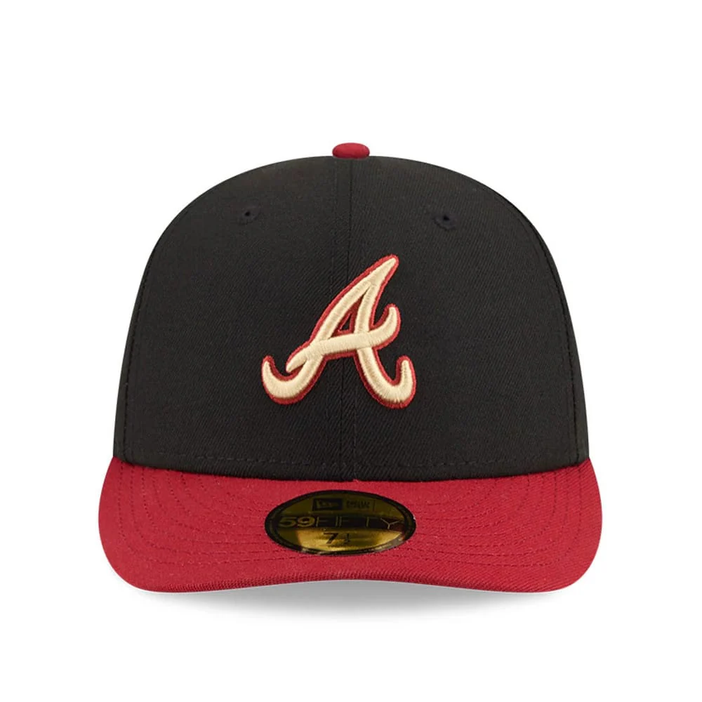 Atlanta Braves MLB Team Cards Black 59FIFTY Fitted Cap - Image 3