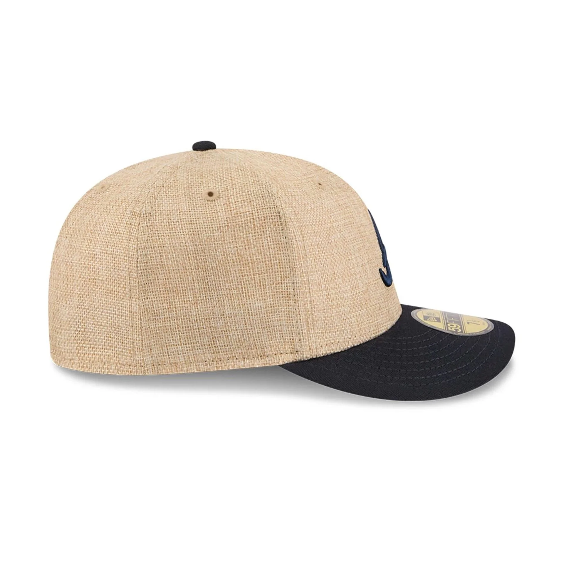 Atlanta Braves MLB Twine Beige 59FIFTY Fitted Cap - Image 6