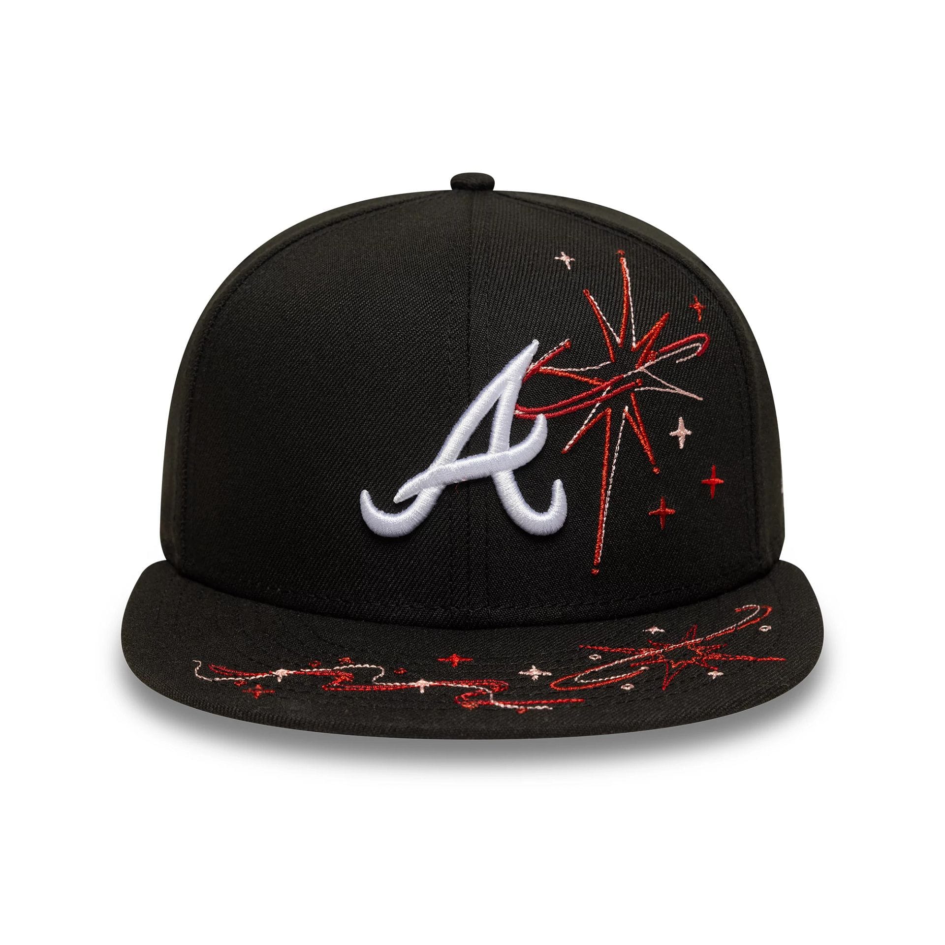 Atlanta Braves MLB Zodiac Black 59FIFTY Fitted Cap - Image 2