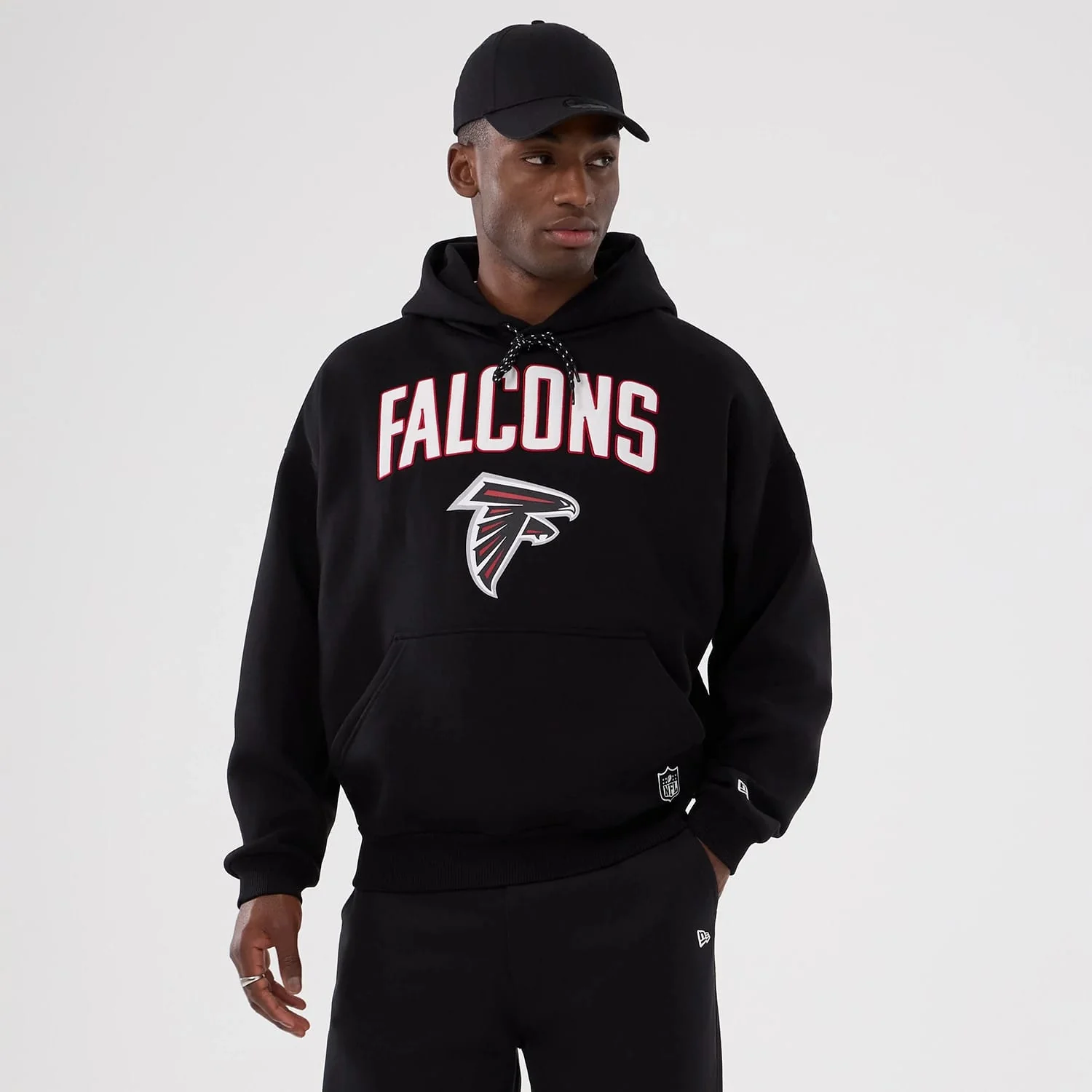 Atlanta Falcons NFL International Series Games 2025 Black Premium Pullover Hoodie