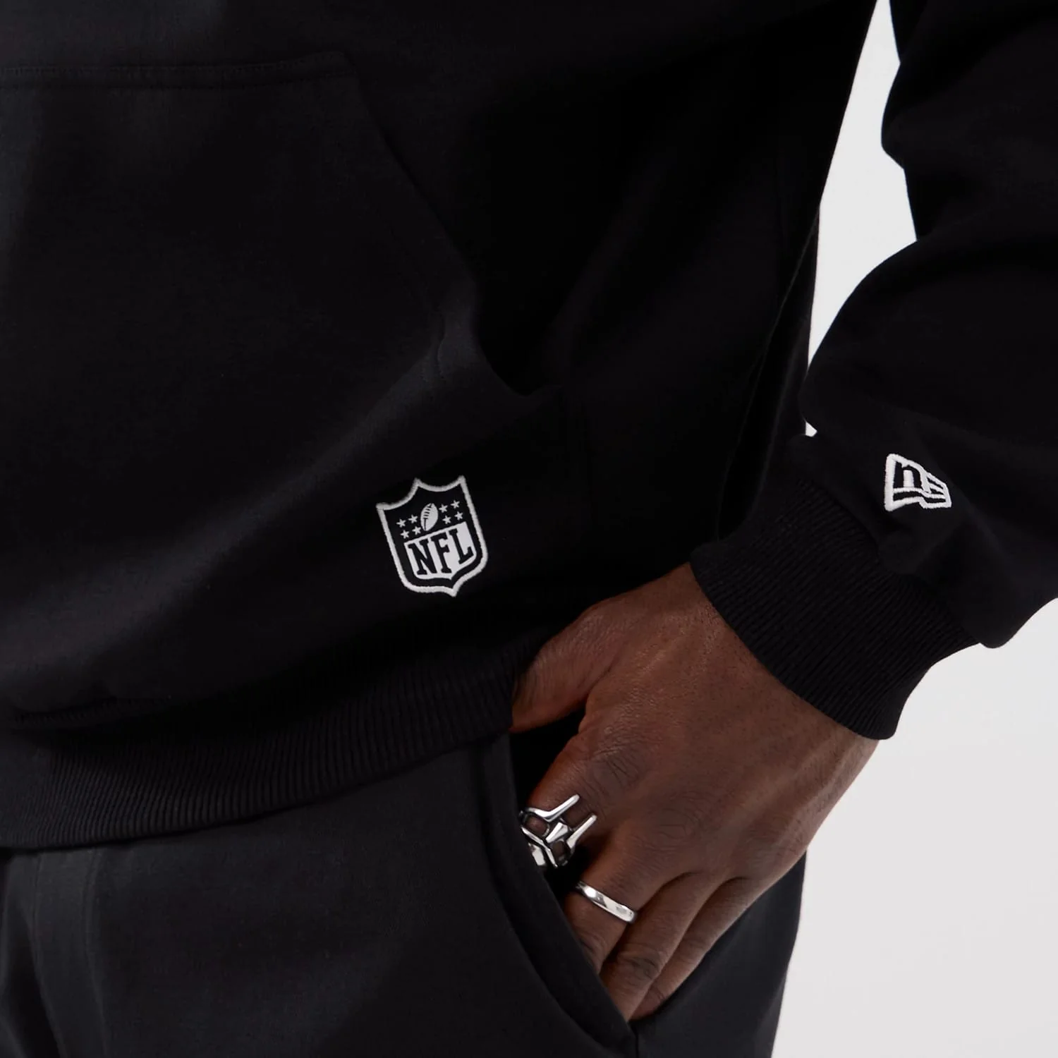 Atlanta Falcons NFL International Series Games 2025 Black Premium Pullover Hoodie - Image 5