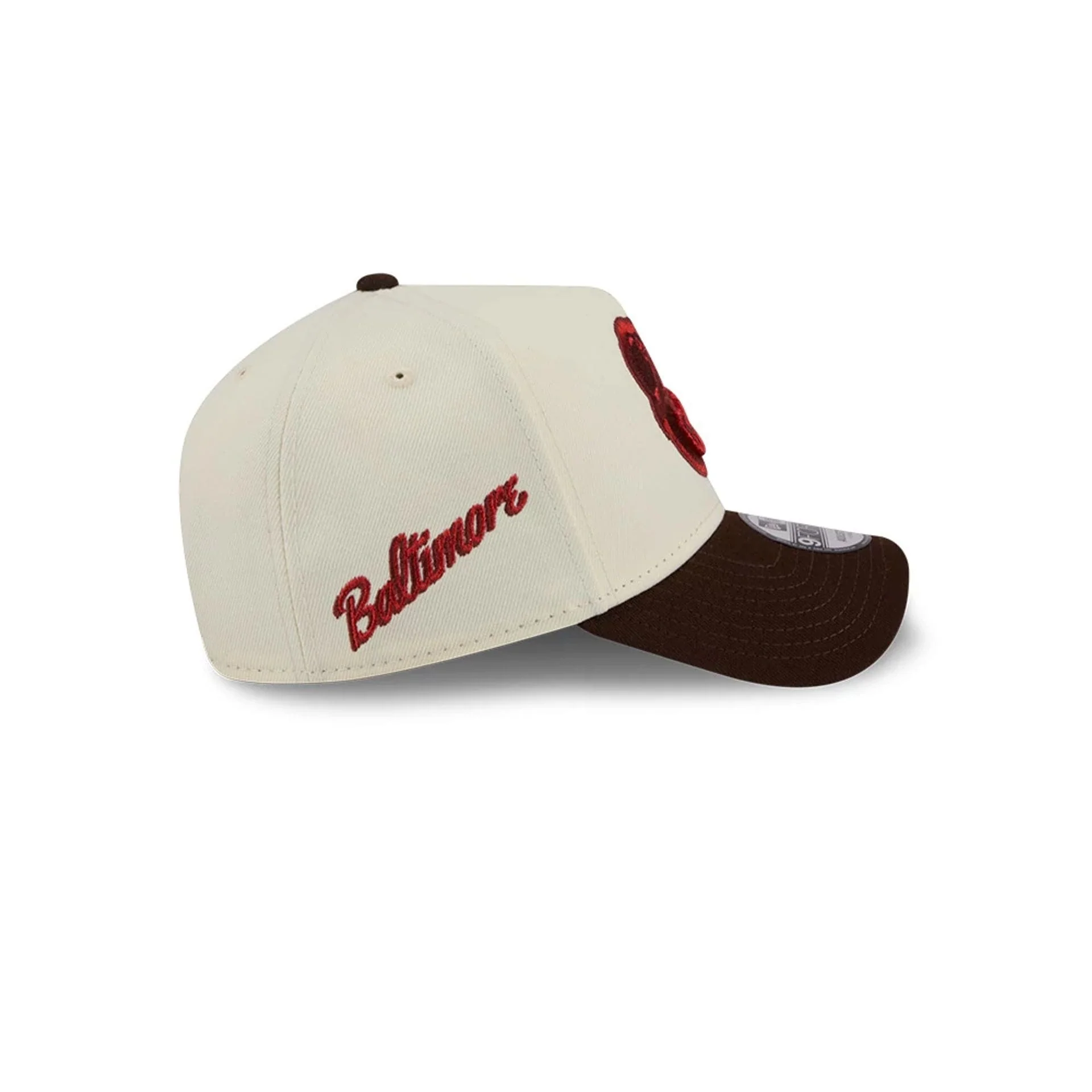 Baltimore Orioles MLB City Script Cream 9FORTY A-Frame Adjustable Cap - Image 5