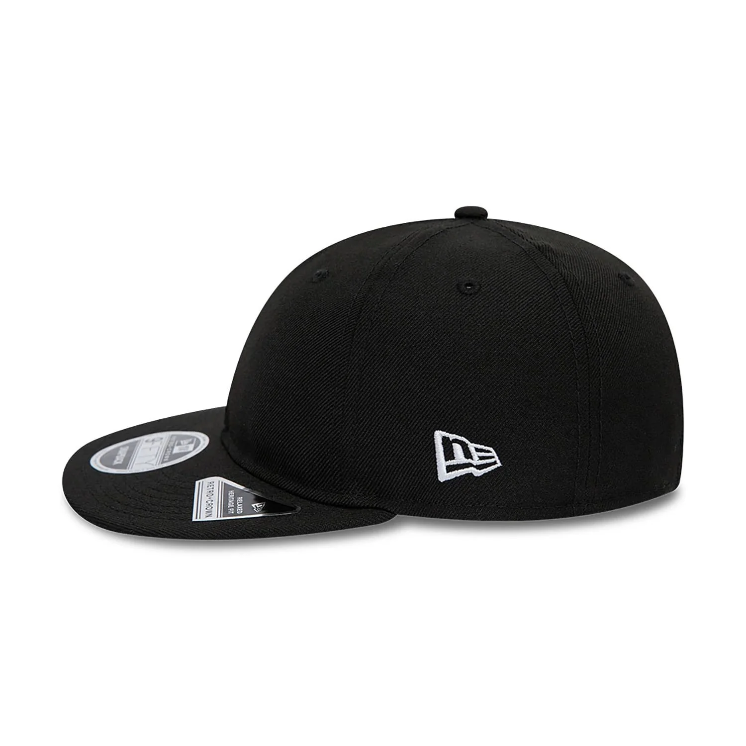 Blank New Era Black Retro Crown 9FIFTY Snapback Cap - Image 4