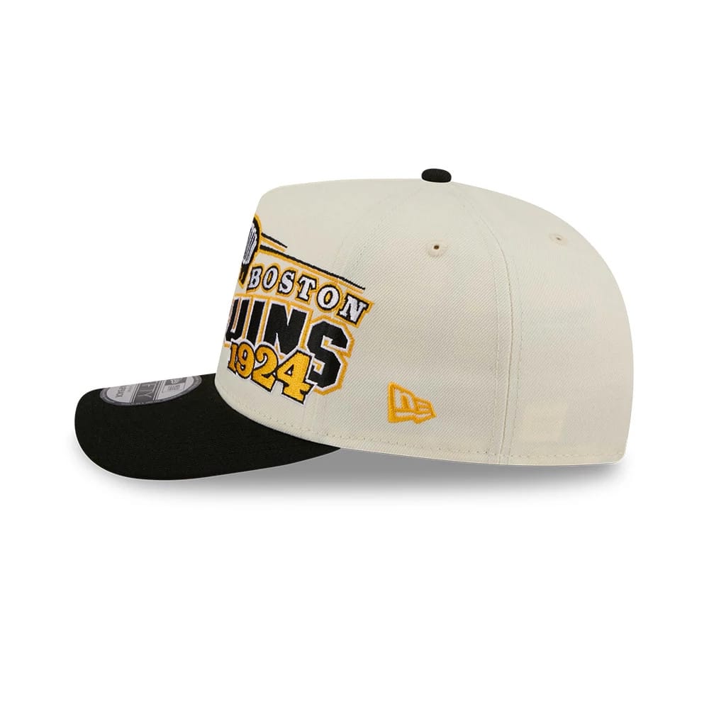 Boston Bruins NHL Classic White 9FIFTY A-Frame Snapback Adjustable Cap - Image 5