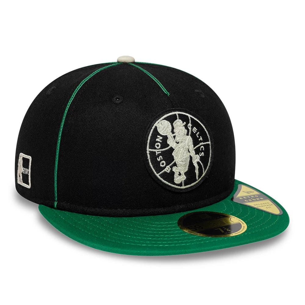 Boston Celtics NBA Felt Logo Green Retro Crown 59FIFTY Fitted Cap