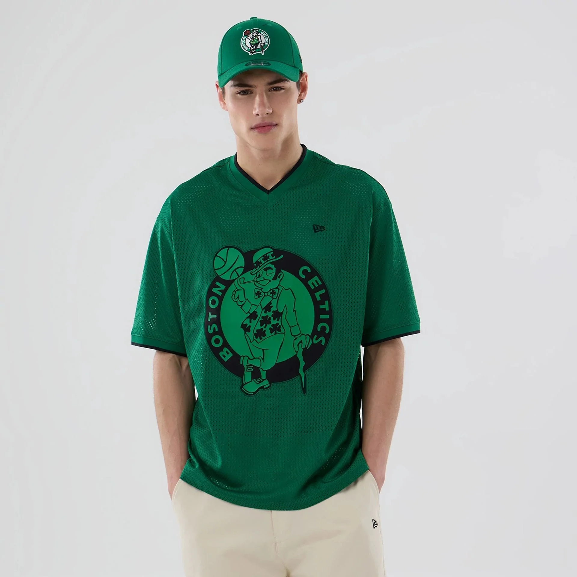 Boston Celtics NBA Mesh Green Oversized T-Shirt