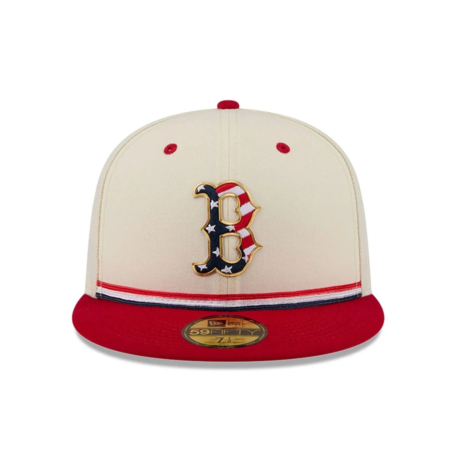Boston Red Sox MLB 4th Of July 2026 Cream 59FIFTY Fitted Cap - Image 3