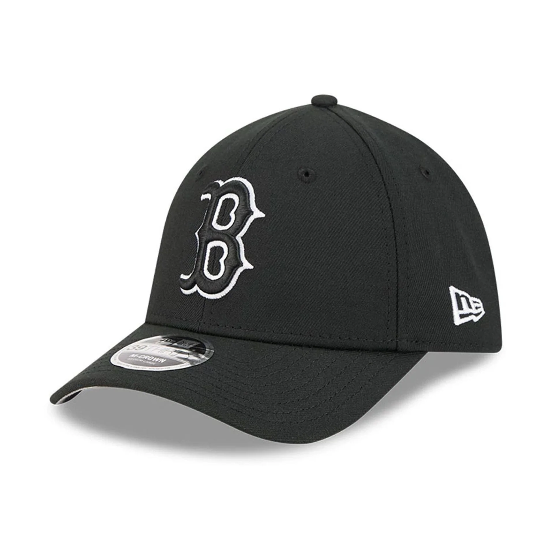 Boston Red Sox MLB Black 39THIRTY M-Crown Stretch Fit Cap