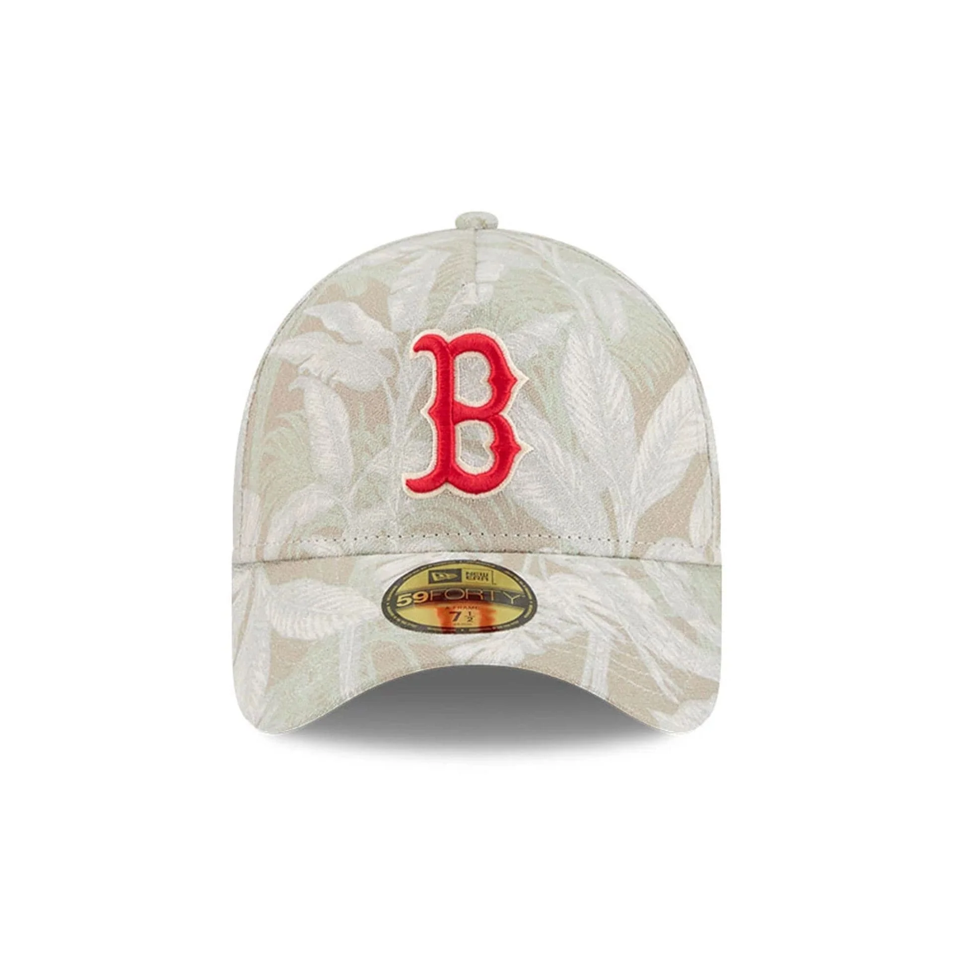 Boston Red Sox MLB Leafy Palm Light Beige 59FORTY A-Frame Fitted Cap - Image 3