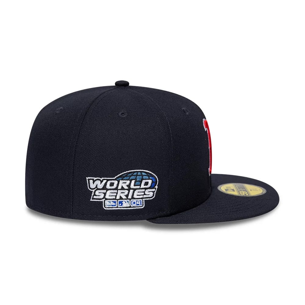 Boston Red Sox MLB Sidepatch Satin Lined Navy 59FIFTY Fitted Cap - Image 5