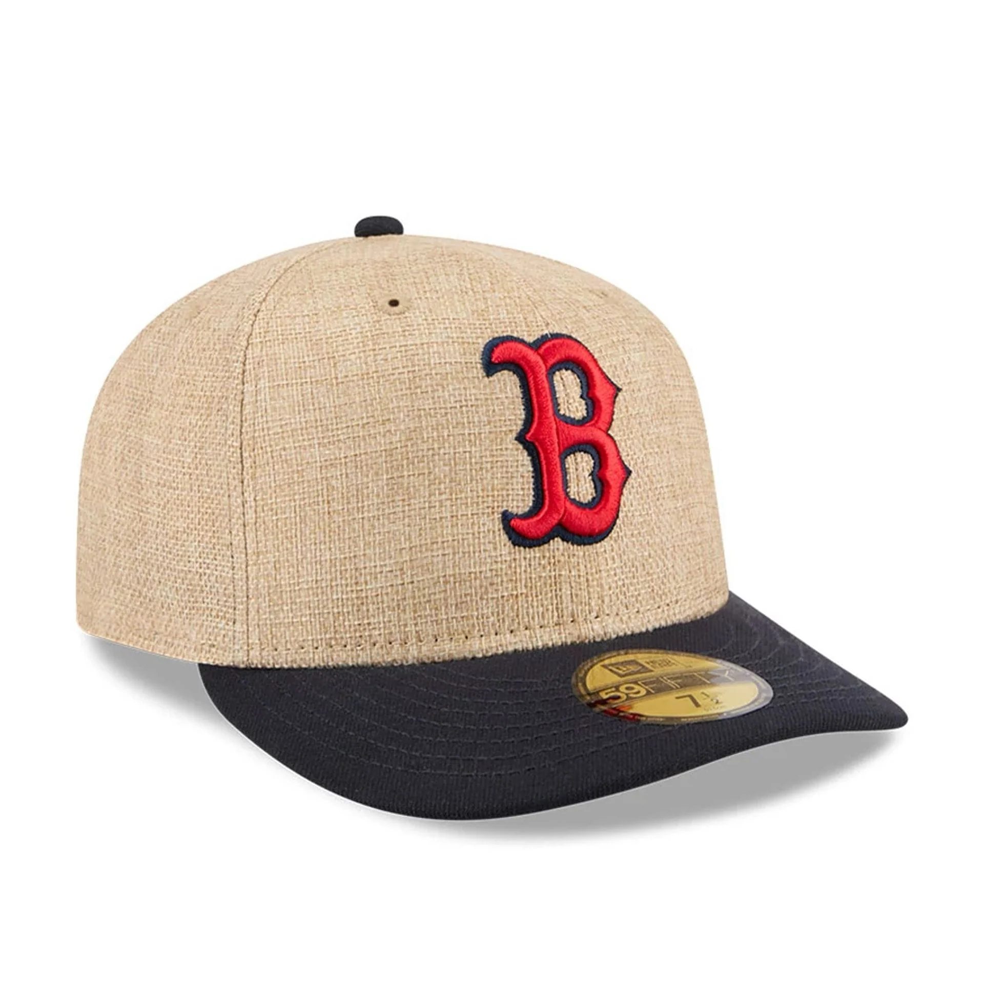 Boston Red Sox MLB Twine Beige 59FIFTY Fitted Cap - Image 4