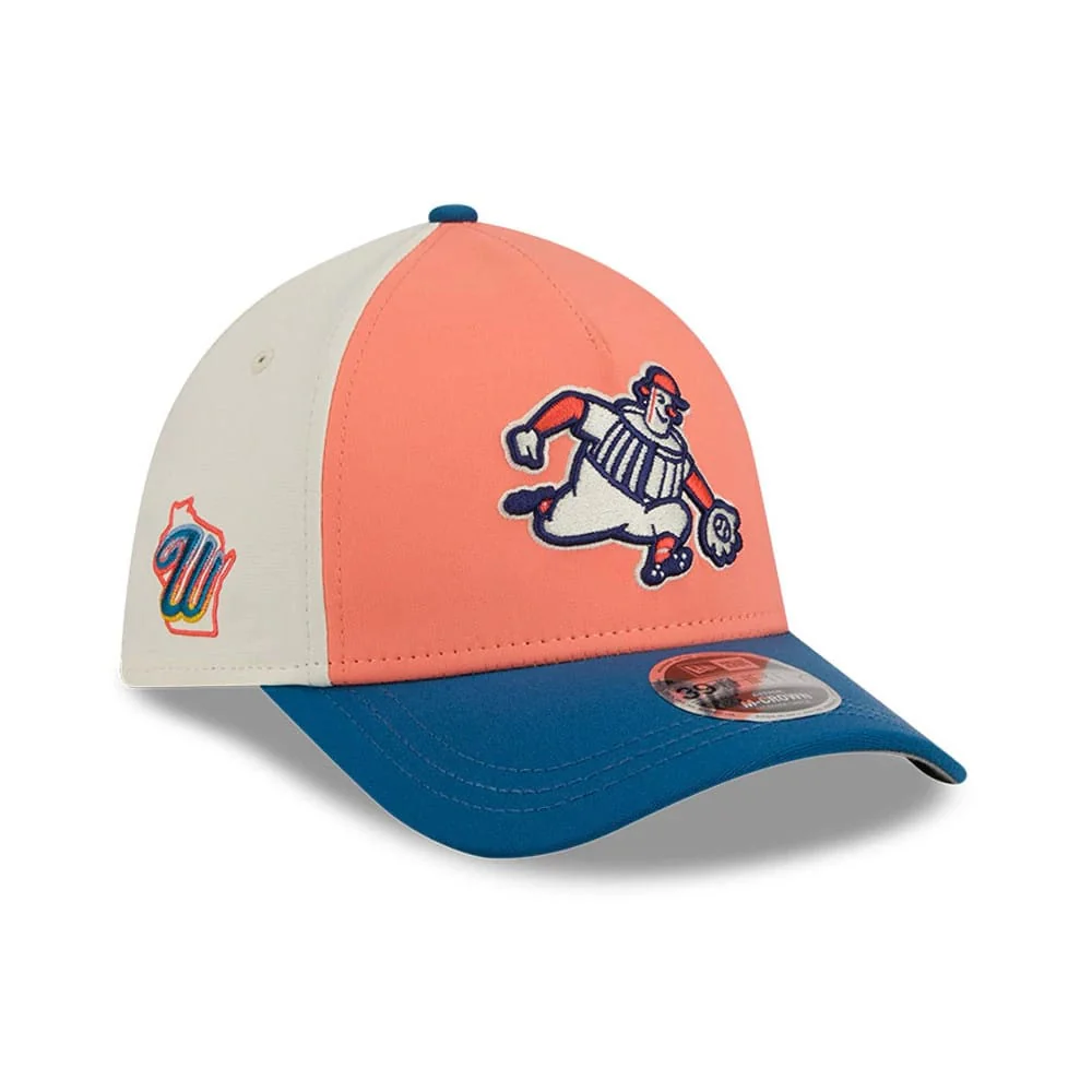 Brewers MLB City Connect Peach 39THIRTY M-Crown A-Frame Stretch Fit Cap