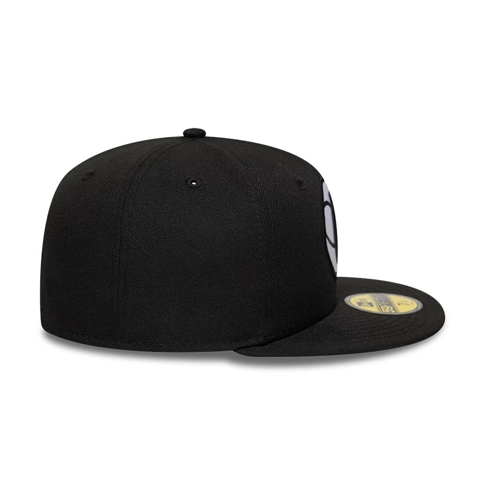 Brooklyn Nets NBA Basic Black 59FIFTY Fitted Cap - Image 7