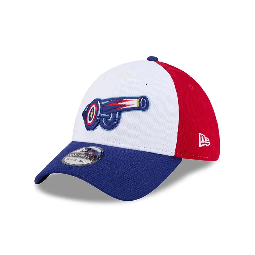Cannon Ballers MiLB Batting Practice Navy 39THIRTY Stretch Fit Cap