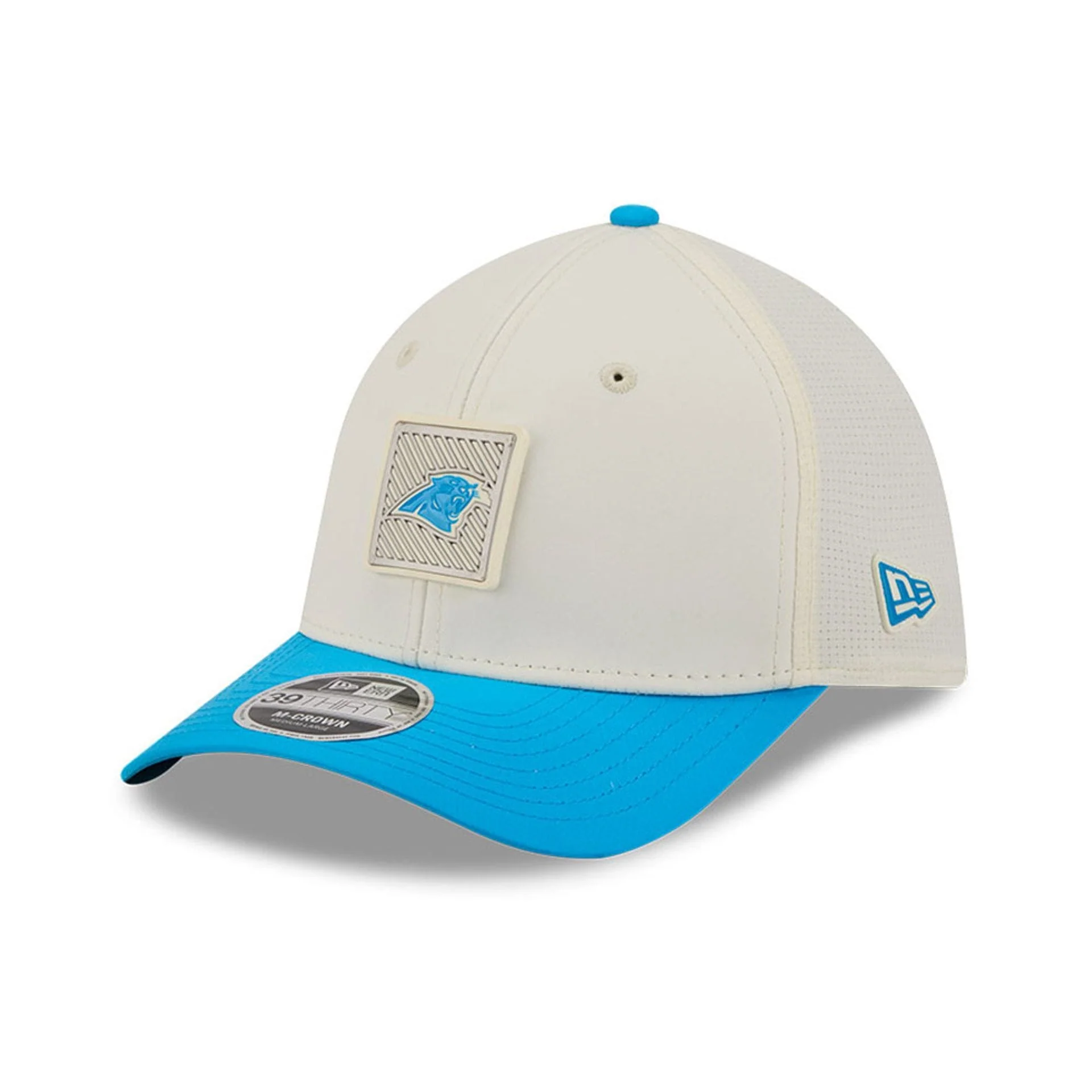 Carolina Panthers NFL Training 2026 White 39THIRTY M-Crown Stretch Fit Cap - Image 3