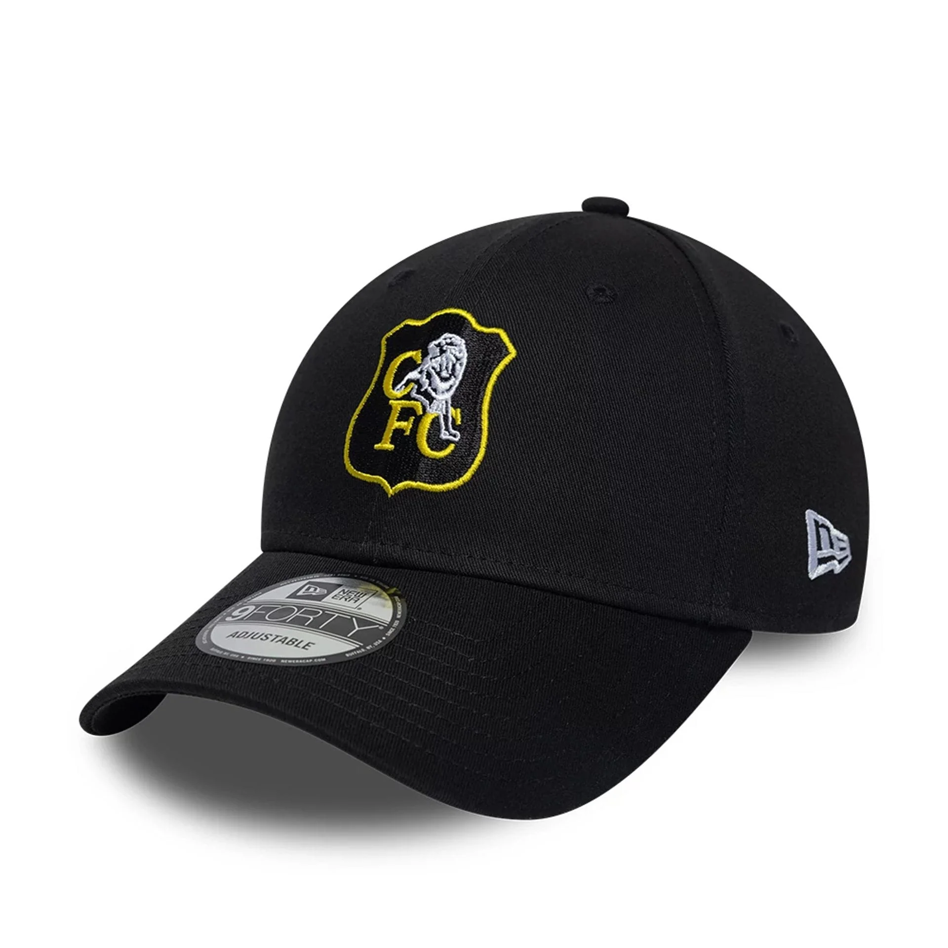 Chelsea FC Lion Crest Retro Goal Keeper Black 9FORTY Adjustable Cap