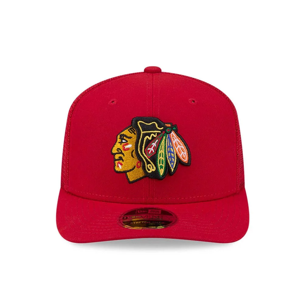Chicago Blackhawks NHL Evergreen Red 9SEVENTY Stretch Snap Adjustable Cap - Image 3