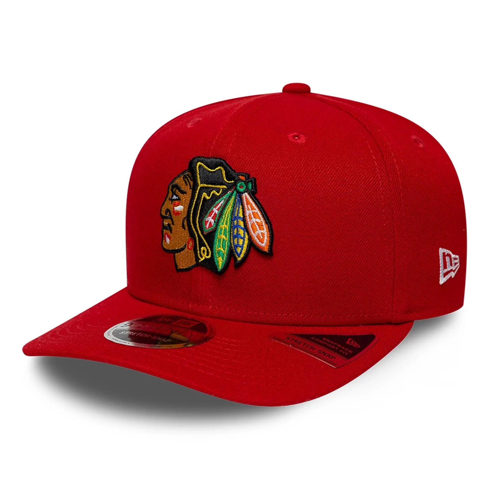 Chicago Blackhawks NHL Team Red 9SEVENTY Stretch Snap Adjustable Cap