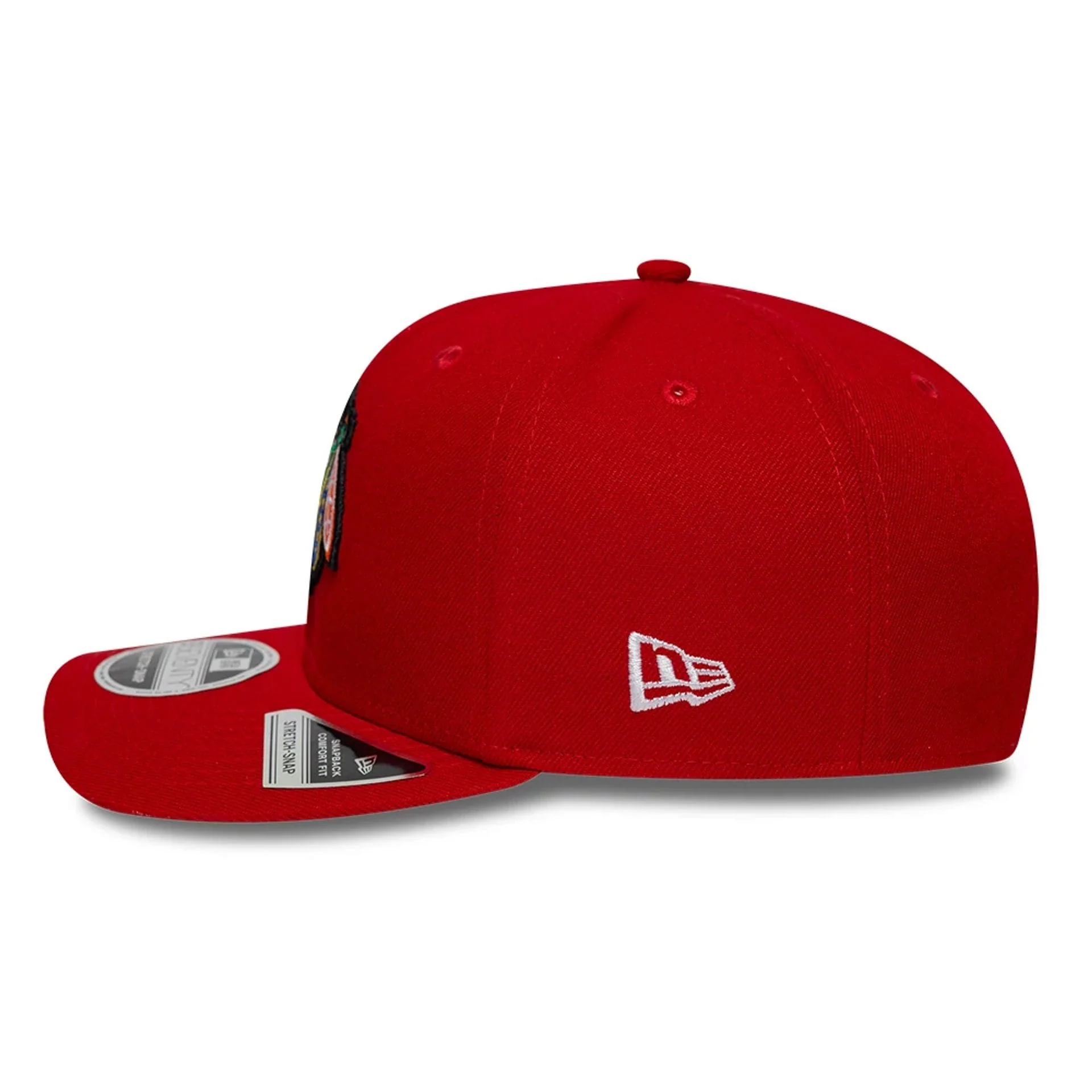 Chicago Blackhawks NHL Team Red 9SEVENTY Stretch Snap Adjustable Cap - Image 6