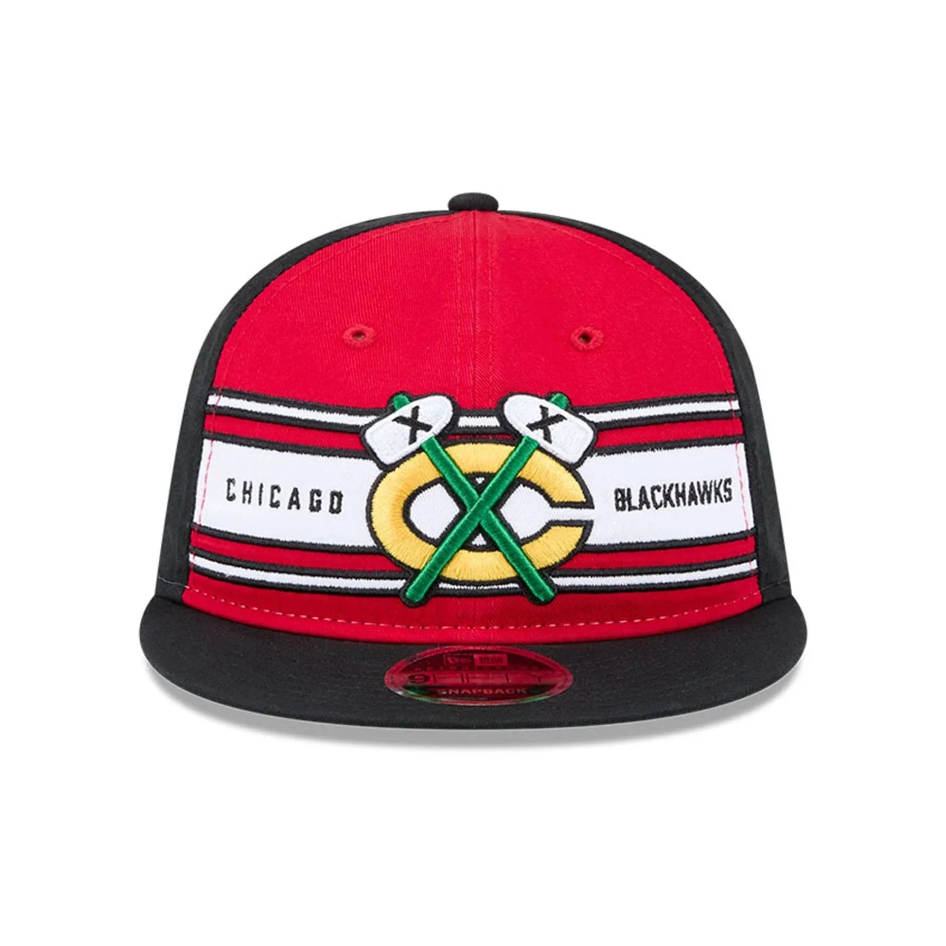 Chicago Blackhawks NHL Team Stripes Red Retro Crown 9FIFTY Adjustable Cap - Image 2