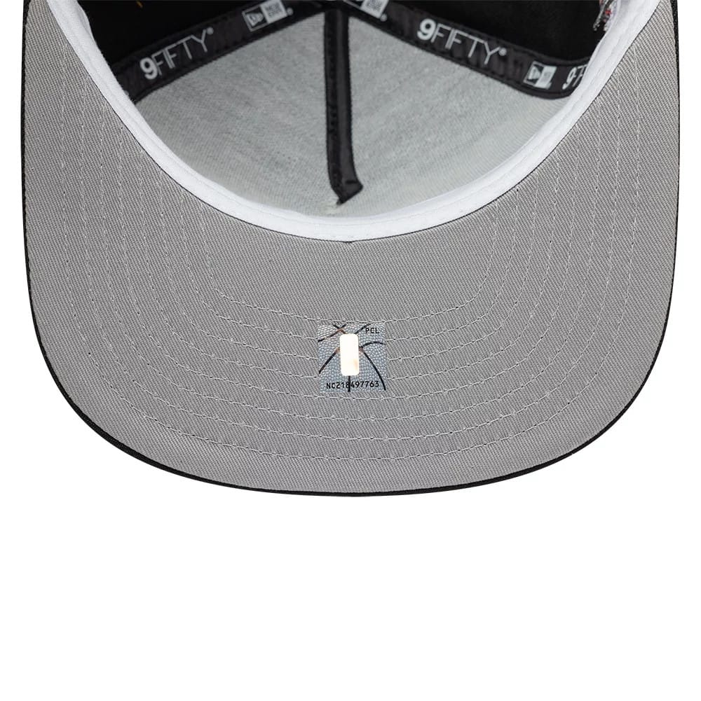 Chicago Bulls NBA Hardwood Classic Black 9FIFTY A-Frame Snapback Adjustable Cap - Image 2