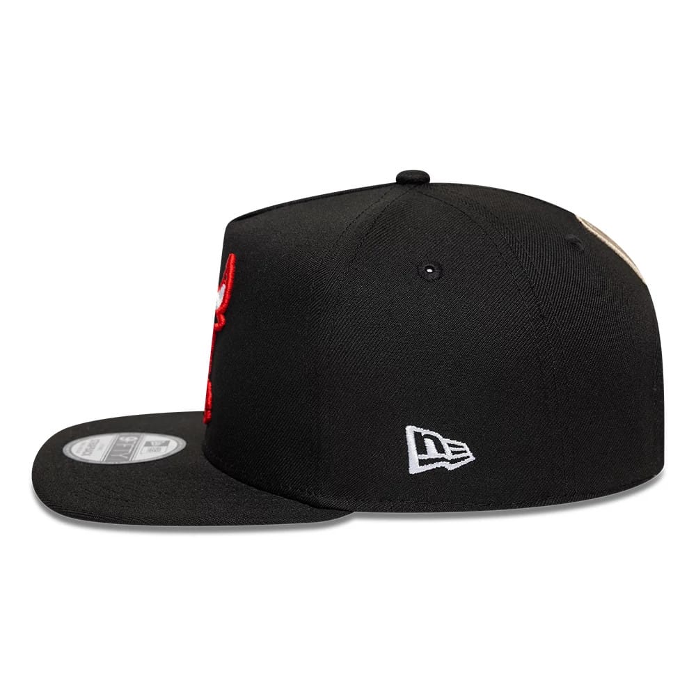 Chicago Bulls NBA Hardwood Classic Black 9FIFTY A-Frame Snapback Adjustable Cap - Image 6
