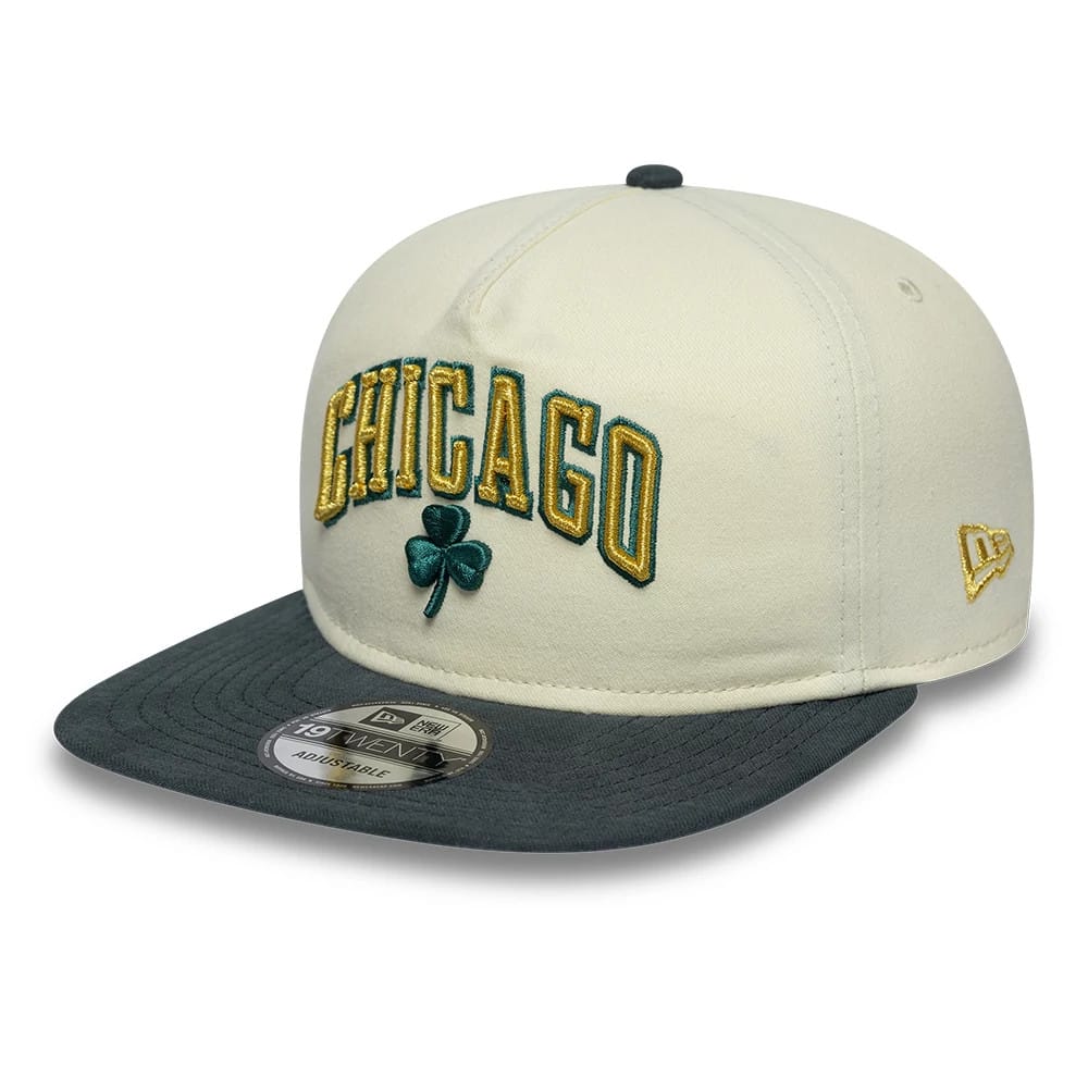 Chicago Bulls NBA Metallic Logo Cream 19TWENTY Adjustable Cap