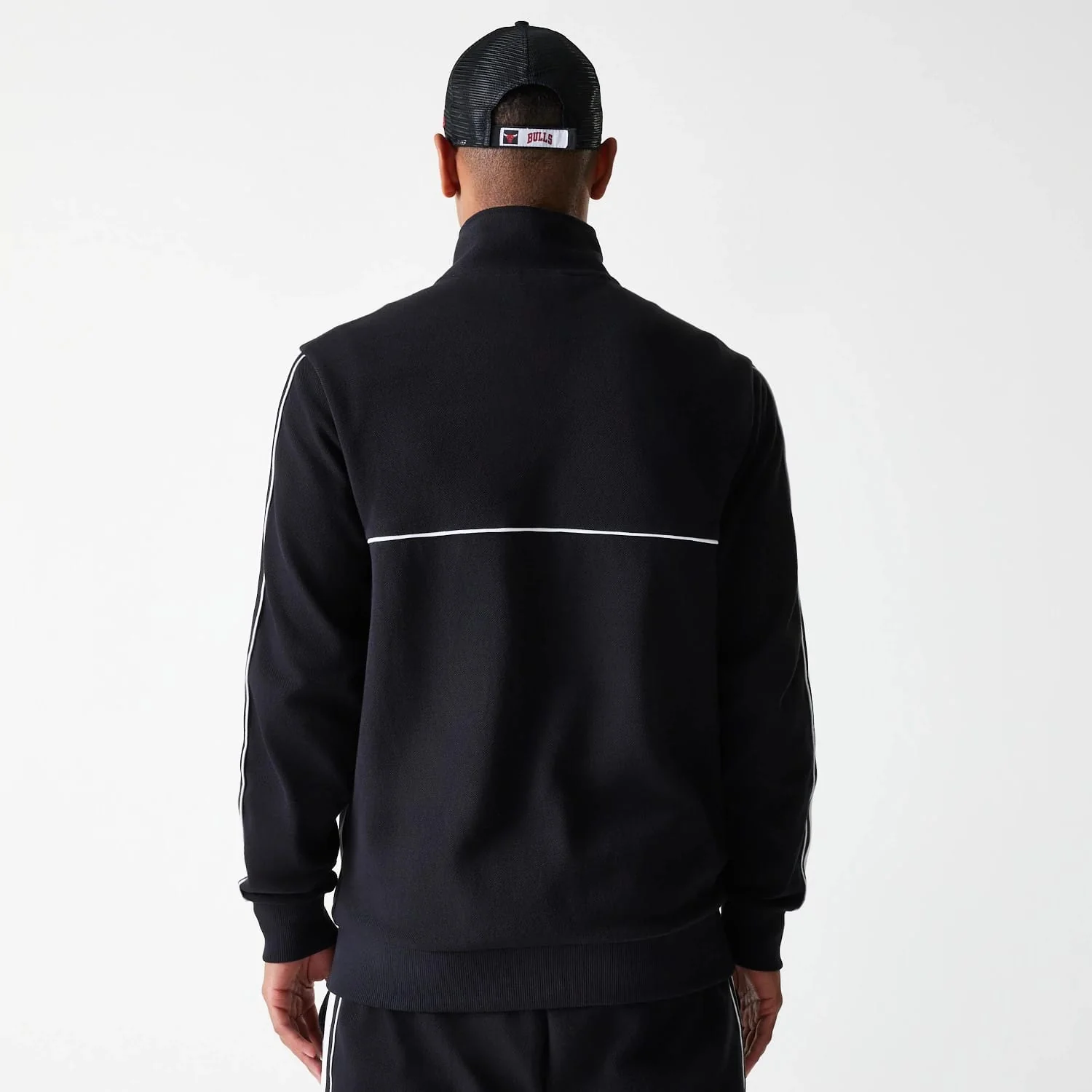 Chicago Bulls NBA Outline Black Track Jacket - Image 2