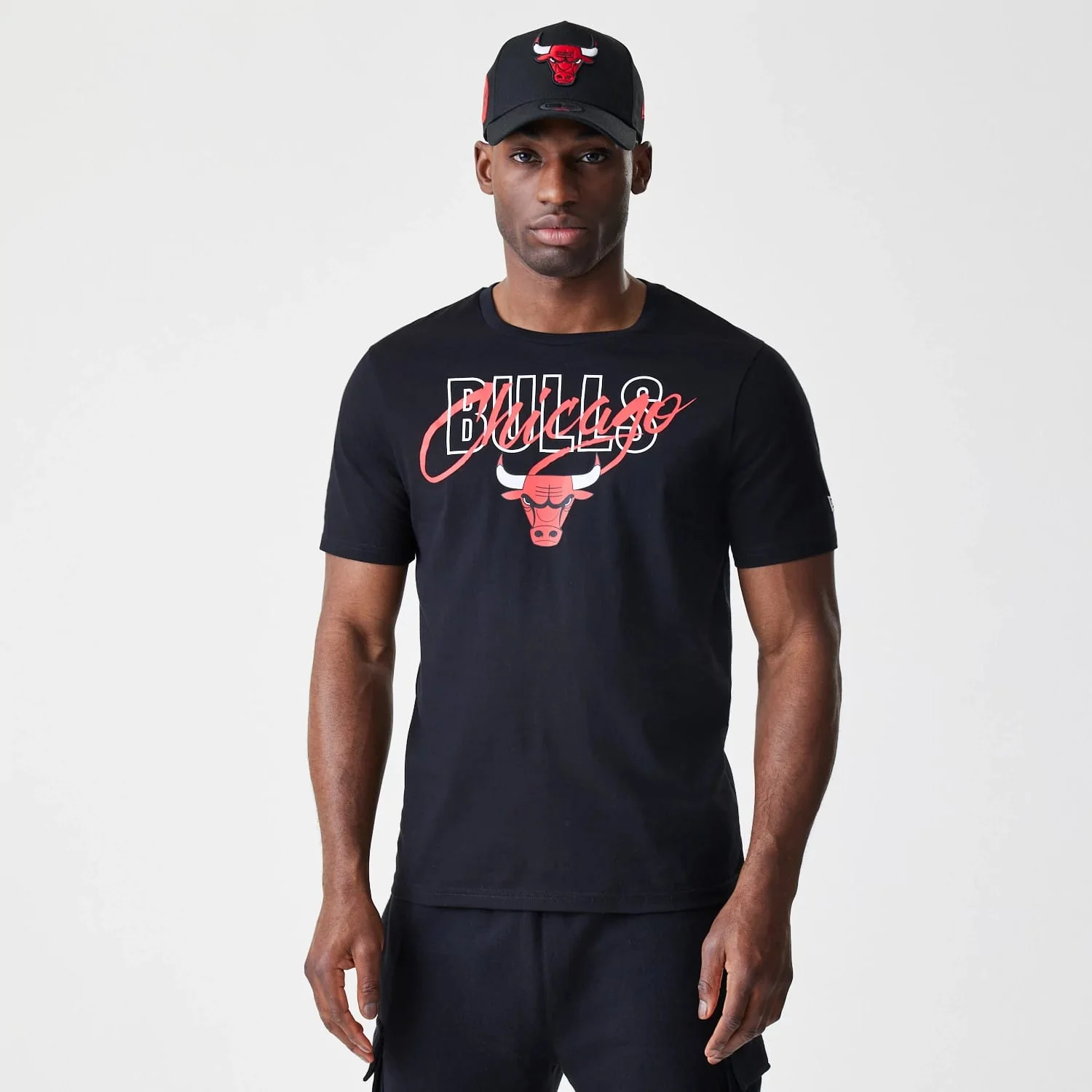Chicago Bulls NBA Script Black T-Shirt