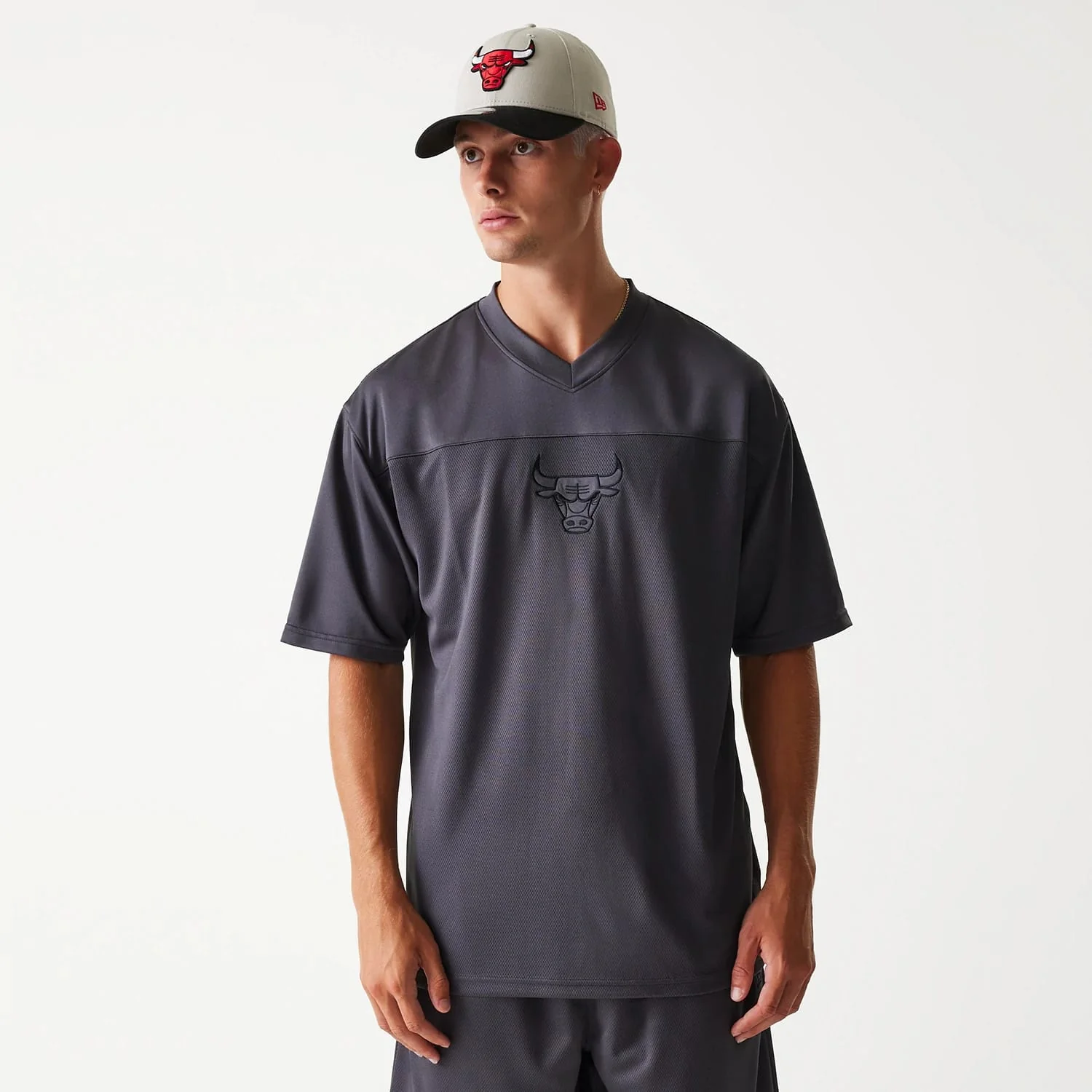 Chicago Bulls NBA Tonal Dark Grey Mesh Jersey