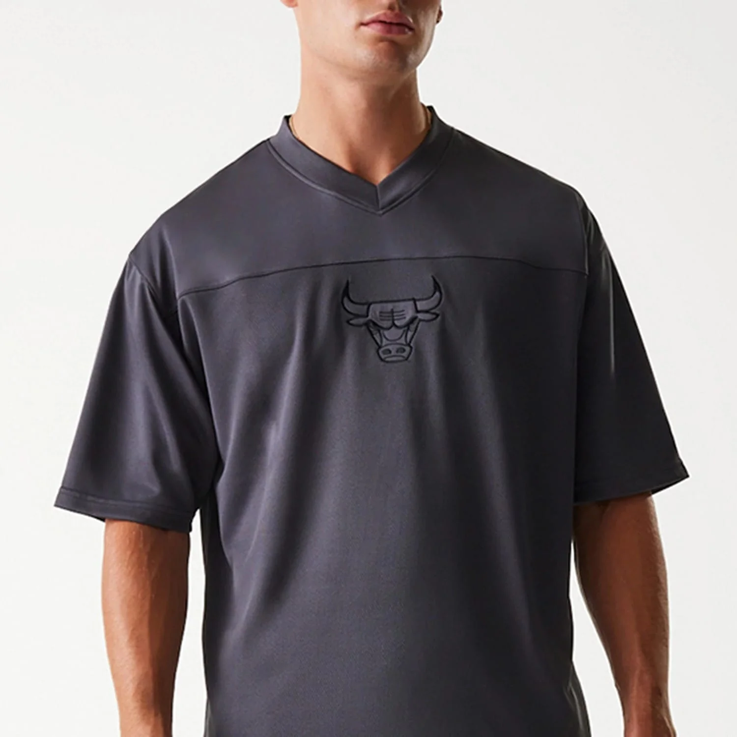 Chicago Bulls NBA Tonal Dark Grey Mesh Jersey - Image 3