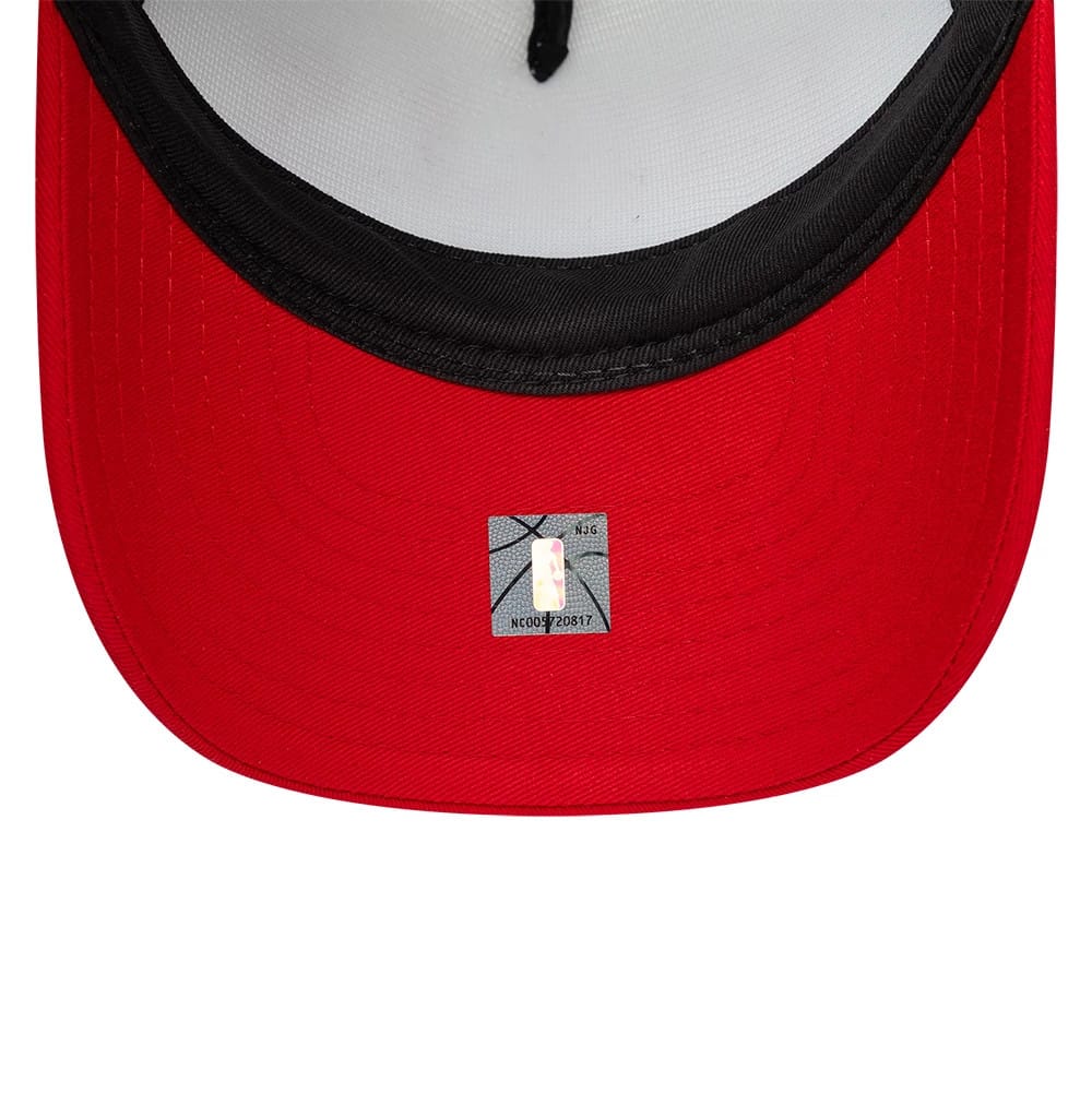 Chicago Bulls Youth NBA Retro Red 9FORTY A-Frame Trucker Cap - Image 7